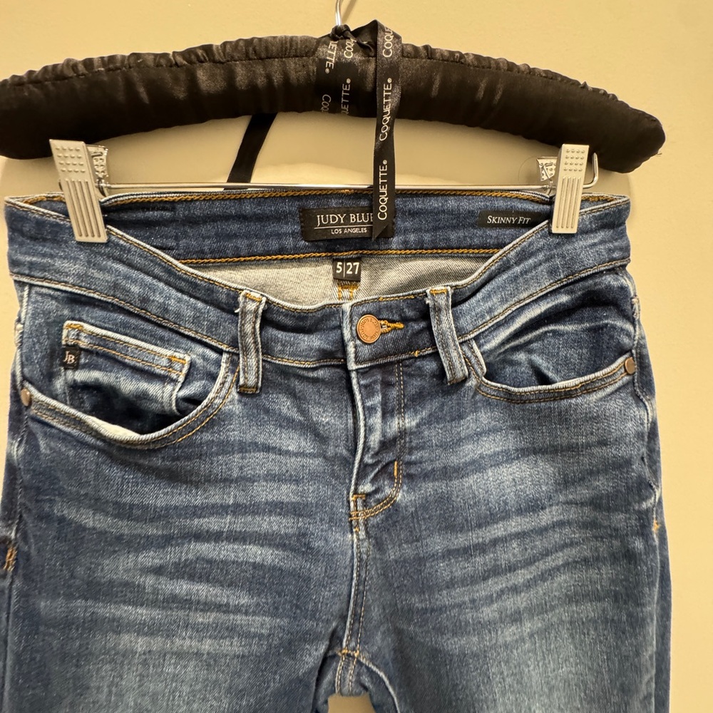 Judy Blue Dark Wash Skinny Jeans - Picture 3 of 6